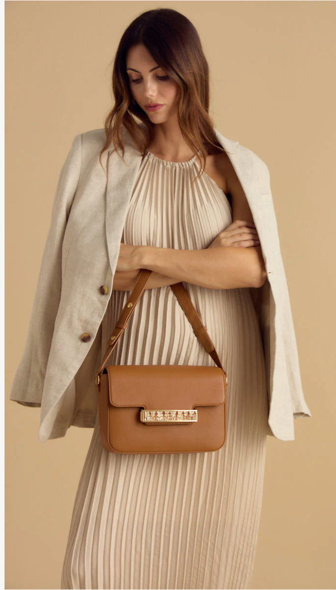 BR.HB.21936-2160:: OXFORD CROSSBODY BAG -TAN HANDBAG.25