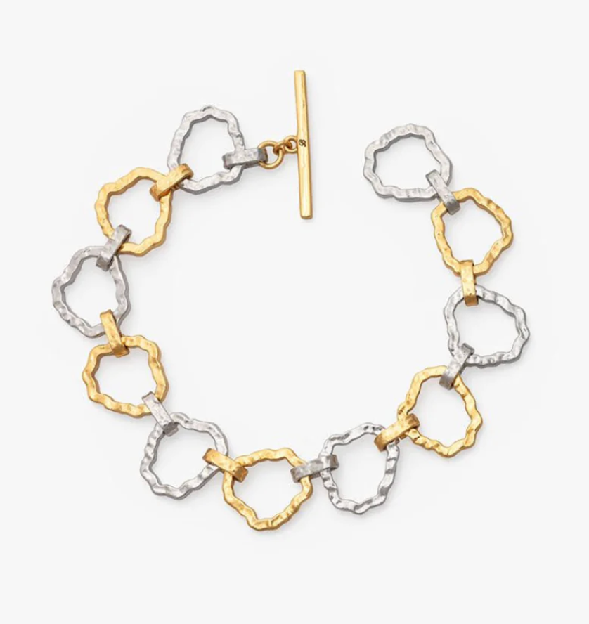 BR.BC.21936-980:: RADCLIFFEBOROUGH RODIUM TWO-TONED BRACELET.25
