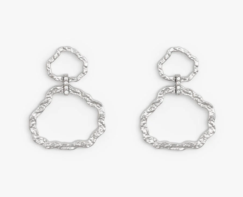 BR.ER.21936-1000:: ANSONBOROUGH DROP BRASS -SILVER EARRING.25
