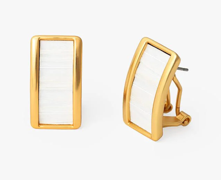 BR.ER.21936-1320:: SMITH TOWN RECTANGLE STUD EARRING.25