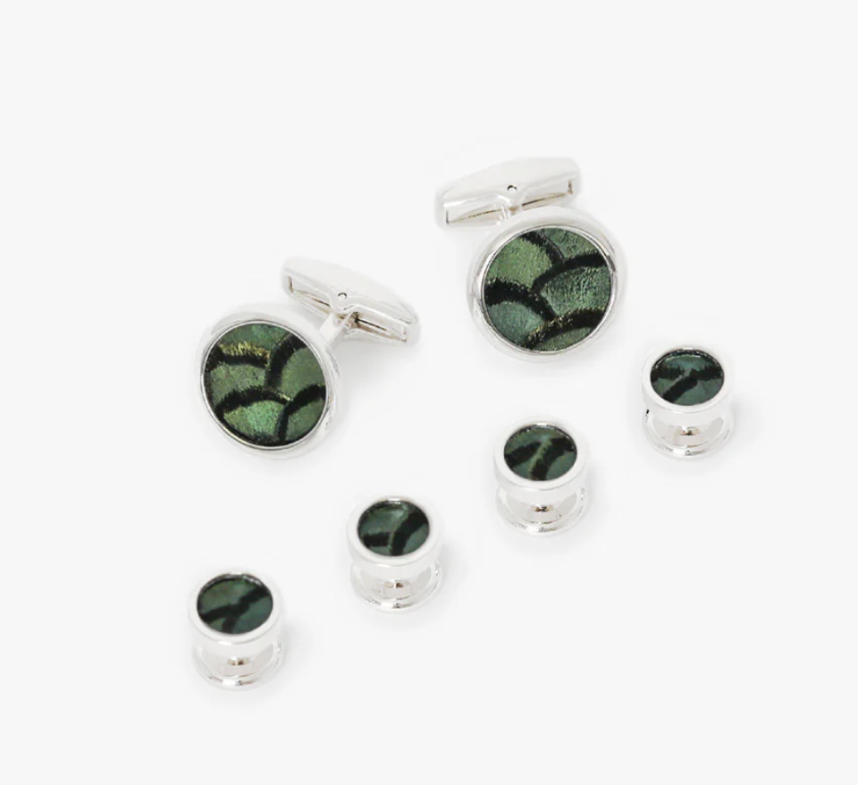 BR.CL.21936-160F:: DEWEES CUFFLINKS & STUD SET.25