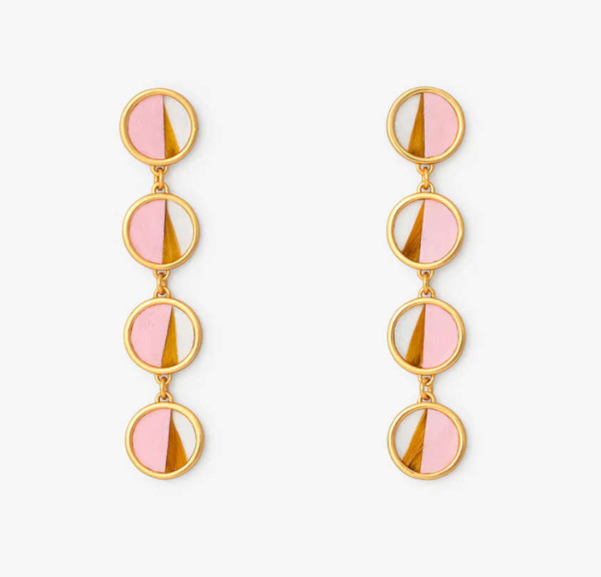 BR.ER.21936-1550A:: REINS ROUND BEZEL DROP EARRING.25