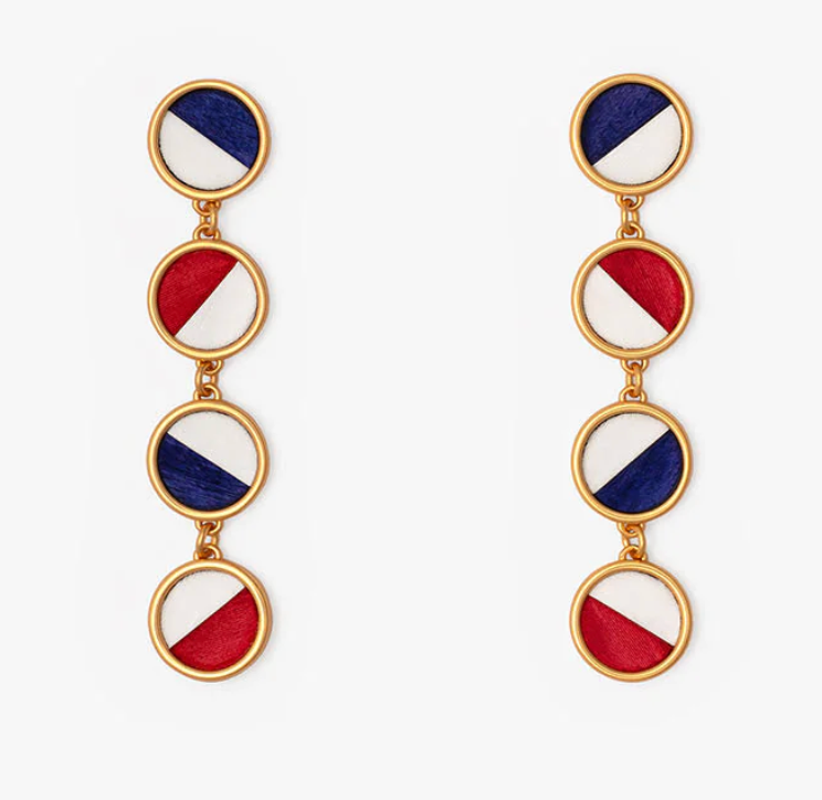 BR.ER.21936-1550B:: REINS ROUND BEZEL DROP EARRING.25