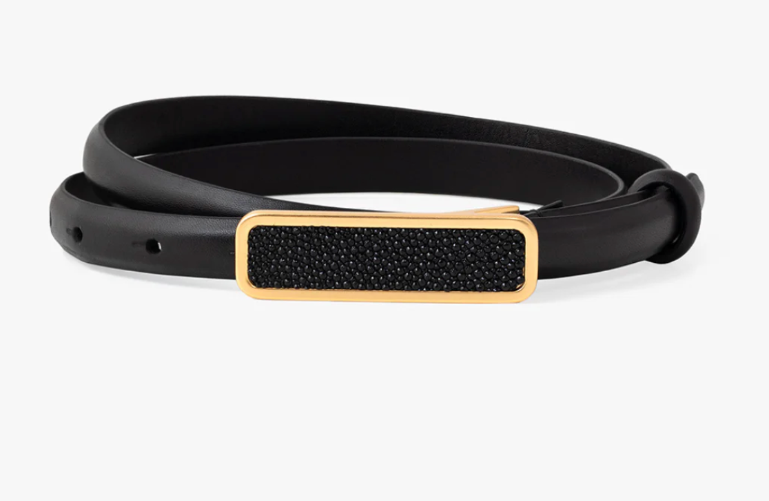 BR.BLT.21936-200A: ACE BASIN ABBY BELT-STINGRAY BLACK.25