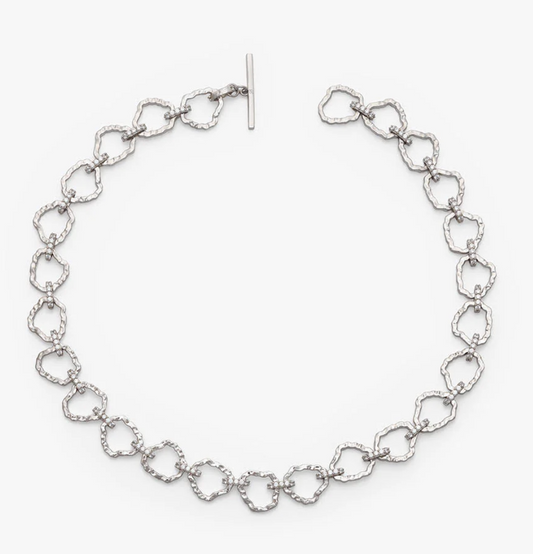 BR.NL.21936-940:: S.O.B.NECKLACE BRASS -SILVER PLATED.25