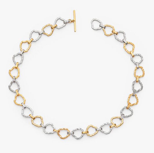BR.NL.21936-950:: S.O.B.NECKLACE BRASS -TWO TONED.25