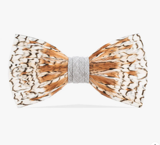 BR.BT.21936-640:: GREY BOBWHITE BOW TIE.25