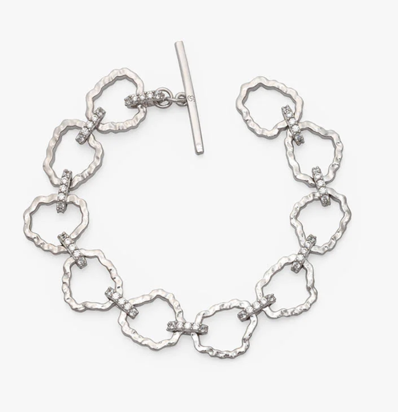 BR.BC.21936-970:: RADCLIFFEBOROUGH RODIUM SILVER PLATED BRACELET.25