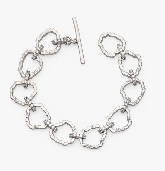 BR.BC.21936-970:: RADCLIFFEBOROUGH RODIUM SILVER PLATED BRACELET.25