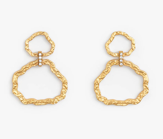 BR.ER.21936-990:: ANSONBOROUGH DROP BRASS -GOLD EARRING.25