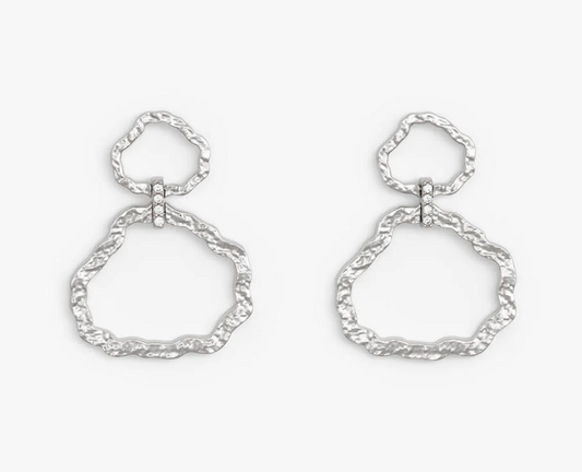 BR.ER.21936-1000:: ANSONBOROUGH DROP BRASS -SILVER EARRING.25