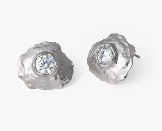 BR.ER.21936-1020:: CANNONBOROUGH STUD BRASS-SILVER EARRING.25