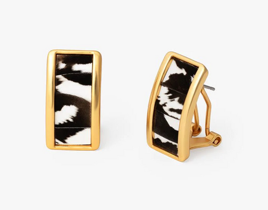 BR.ER.21936-1360:: SUGAR LOAF RECTANGLE STUD EARRING.25