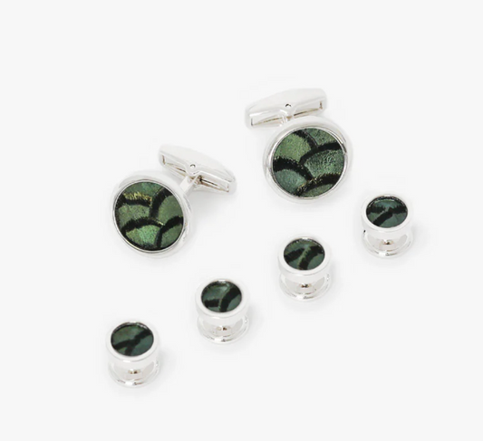 BR.CL.21936-160F:: DEWEES CUFFLINKS & STUD SET.25