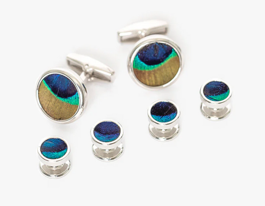 BR.CL.21936-160B:: CAPERS CUFFLINKS & STUD SET.25