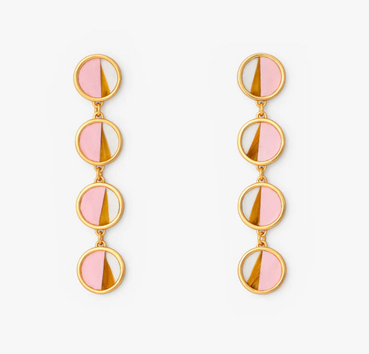 BR.ER.21936-1550A:: REINS ROUND BEZEL DROP EARRING.25