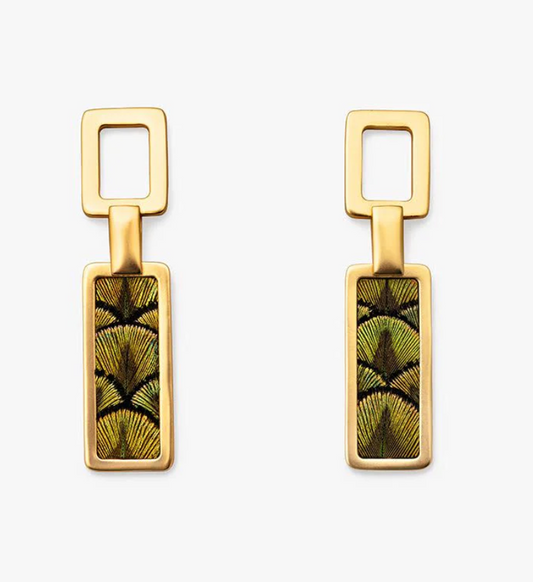 BR.ER.21936-1520:: COAKLEY TOWN RECTANGLE EARRING.25
